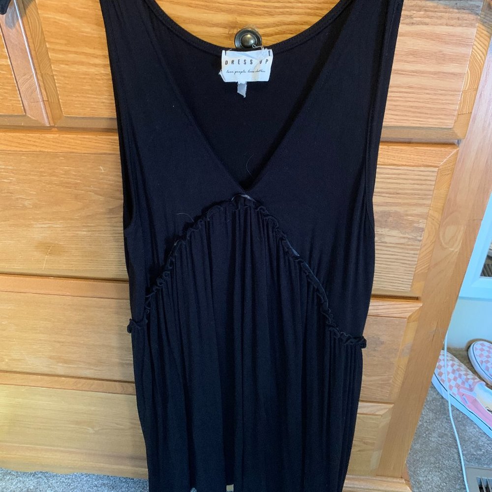 LIKE NEW - casual tank dress with ruffle detail